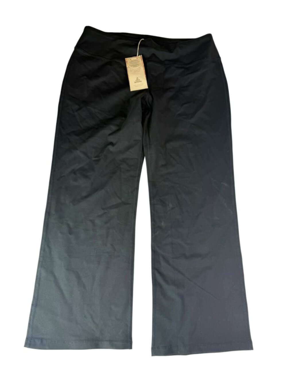 NWT PRANA Yoga Pants Stretchy Vivi Wide Leg BLACK Women XL Short 29" Inseam